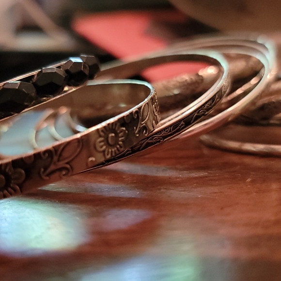 13 hard ring bracelets Bundle !! Hard metal silver - Picture 6 of 6